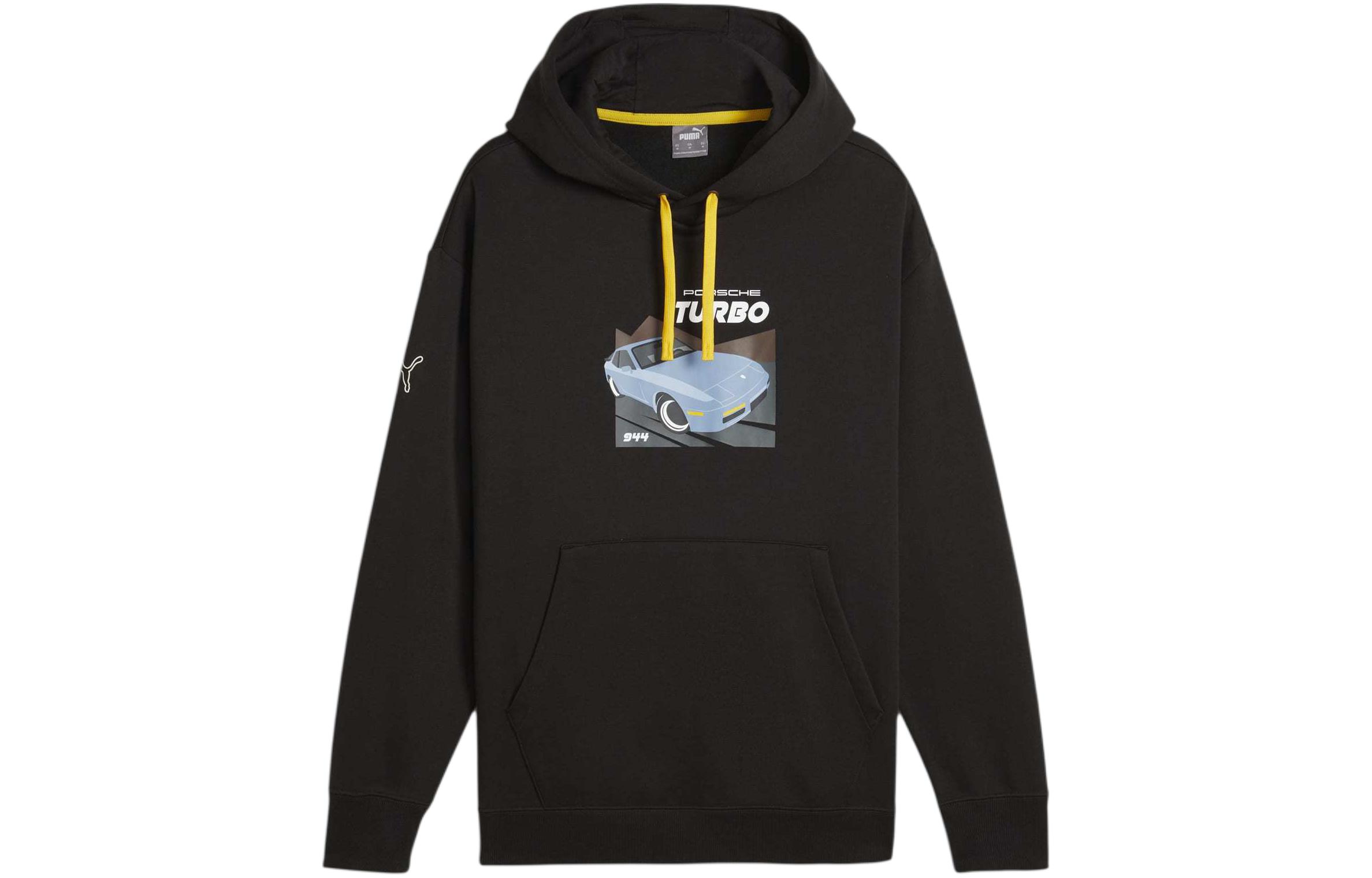Puma Black Hoodie with Cartoon Graphic Print 624555-01