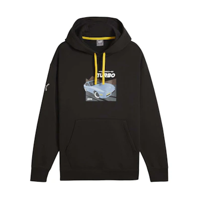 Puma Black Hoodie with Cartoon Graphic Print 624555-01
