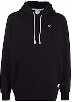 Puma Black Hoodie with Embroidered Logo, Solid Color, Long Sleeve Pullover 533464-01 Puma Black Hoodie with Embroidered Logo, Solid Color, Long Sleeve Pullover 533464-01