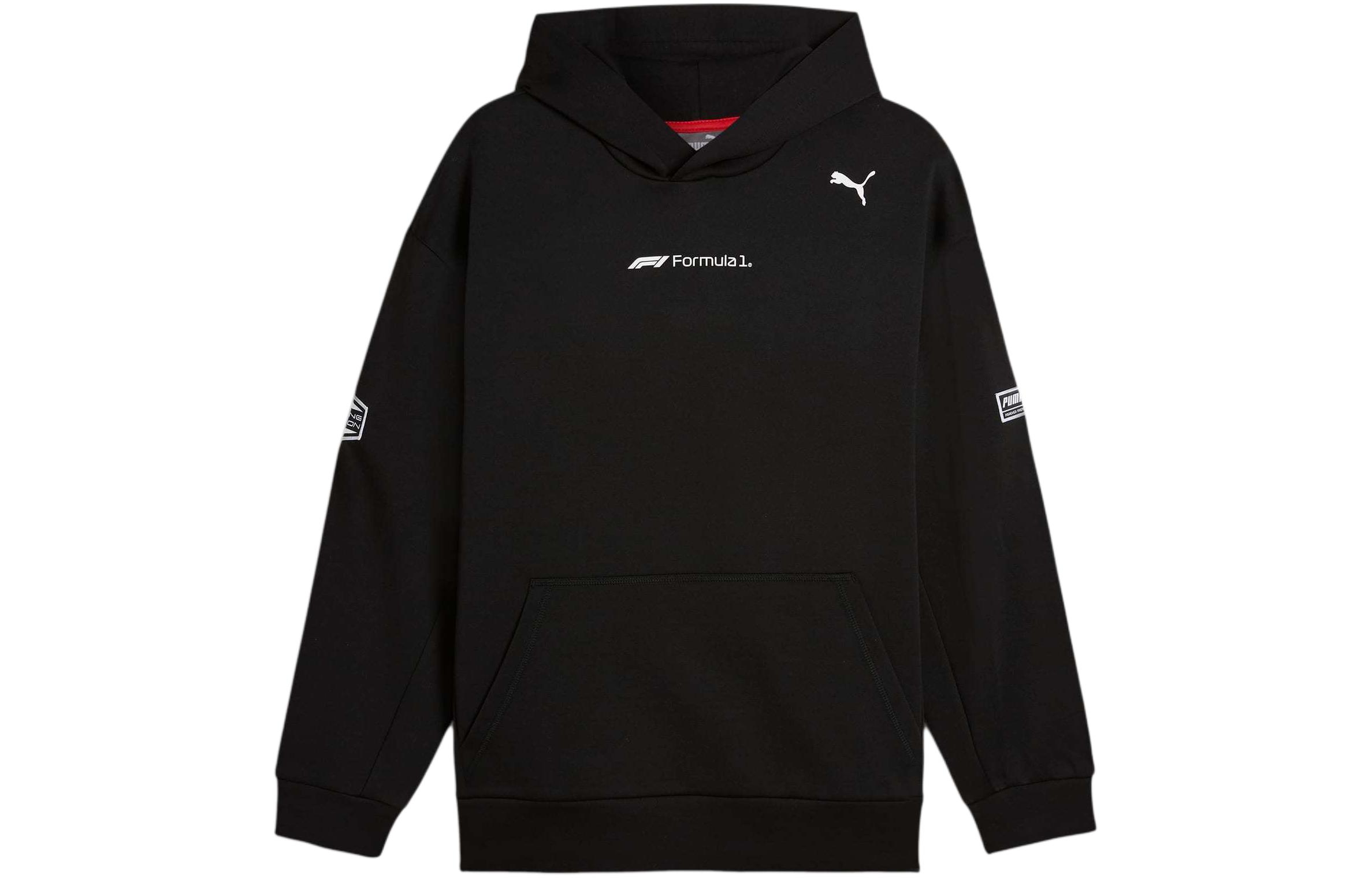 Puma Black Hoodie with Letter Print, Casual and Breathable Design 627124-01