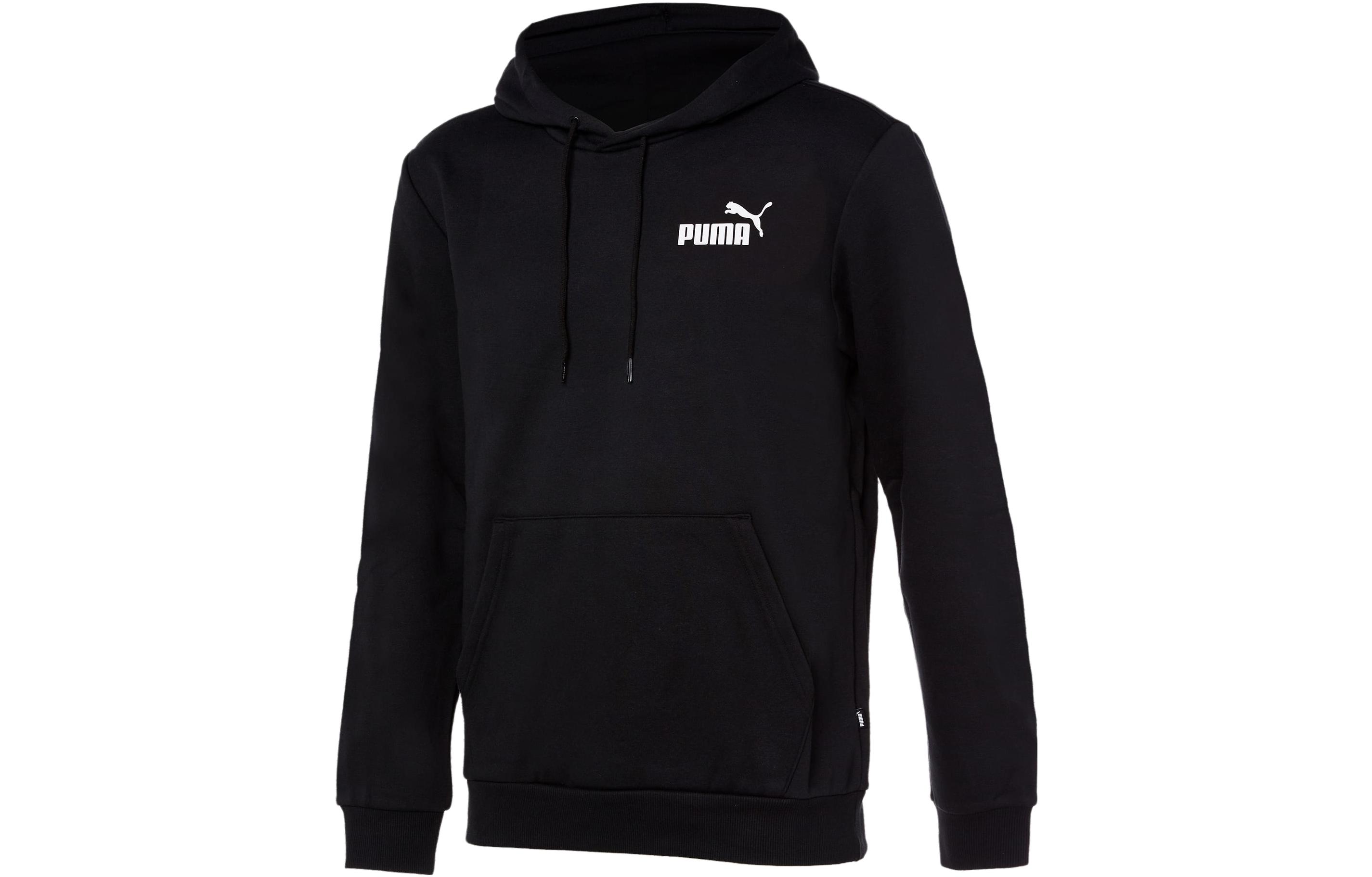 Puma Black Hoodie with Logo Print 586692-01