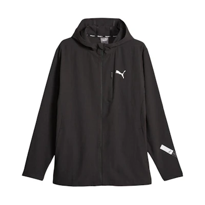 Puma Black Hoodie with Logo Print Long-Sleeve Jacket 523709-51