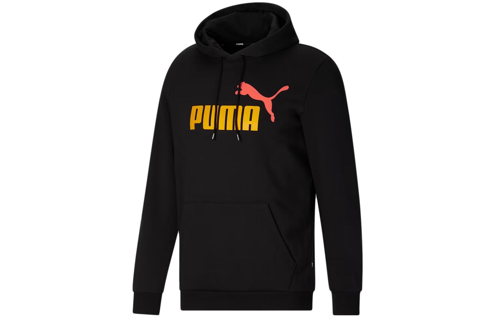 Puma Black Hoodie with Logo Print Long Sleeve 846849-91