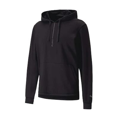 Puma Black Hoodie with Solid Color Logo and Lettering Design 523640-01