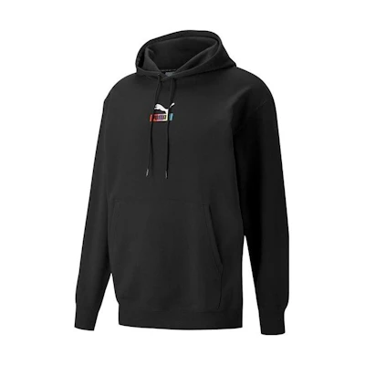Puma Black Hoodie with Solid Logo Print Long Sleeve 535303-01