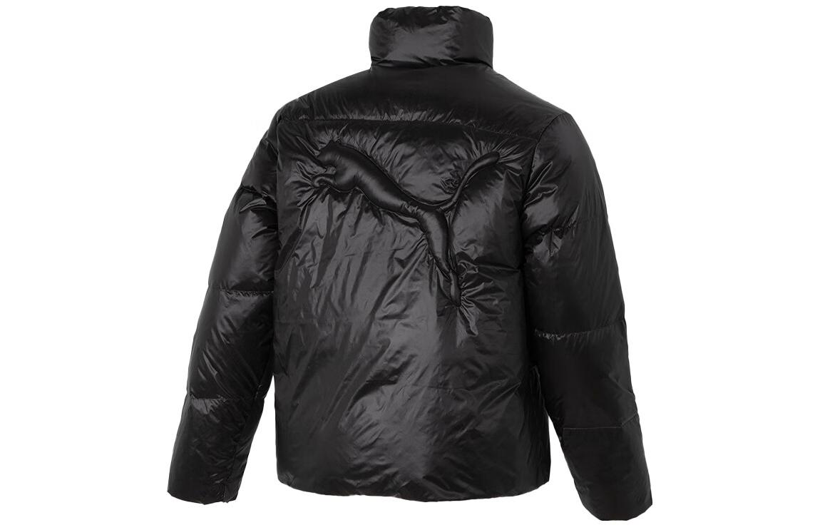 Puma Black Jacket with Logo Print, Solid Color, Stand Collar, Long Sleeve 625611-01 圖 3