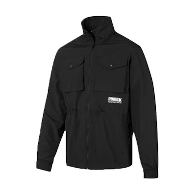Puma Black Letter Logo Zip-Up Track Jacket 596861-01