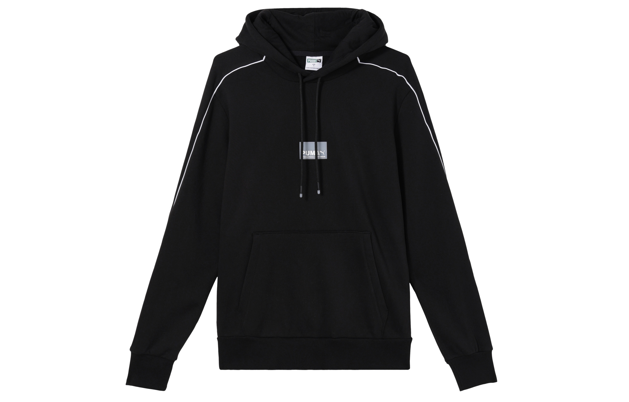 Puma Black Letter Print Breathable Pullover Hoodie 599355-01