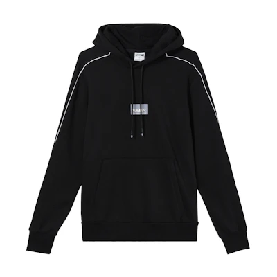Puma Black Letter Print Breathable Pullover Hoodie 599355-01