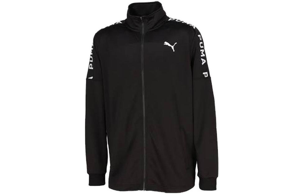Puma Black Letter Print Zip-Up Long-Sleeve Jacket 523551-01