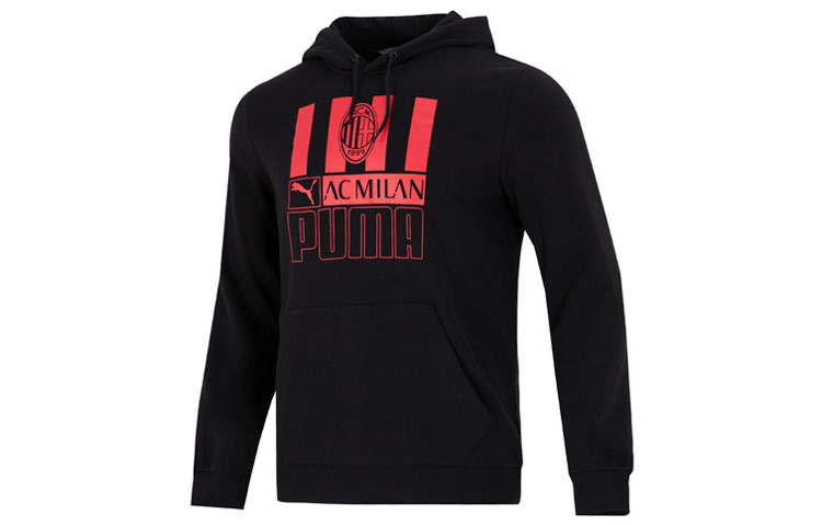 Puma Black Logo Graphic Print Pullover Hoodie 767599-01