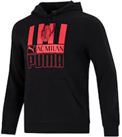 Puma Black Logo Graphic Print Pullover Hoodie 767599-01 Puma Black Logo Graphic Print Pullover Hoodie 767599-01
