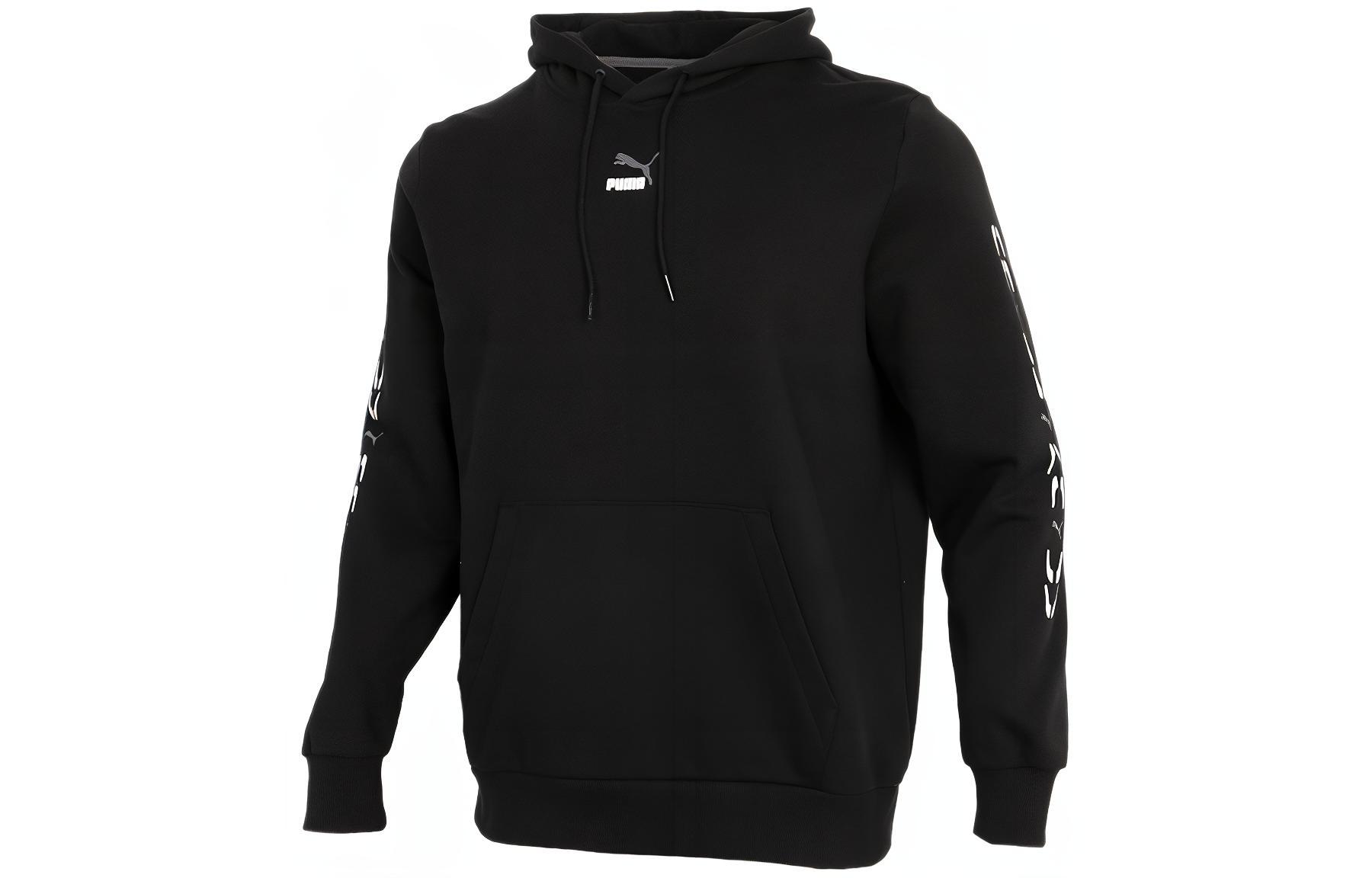 Puma Black Logo Hoodie with Casual Printed Design 531243-01