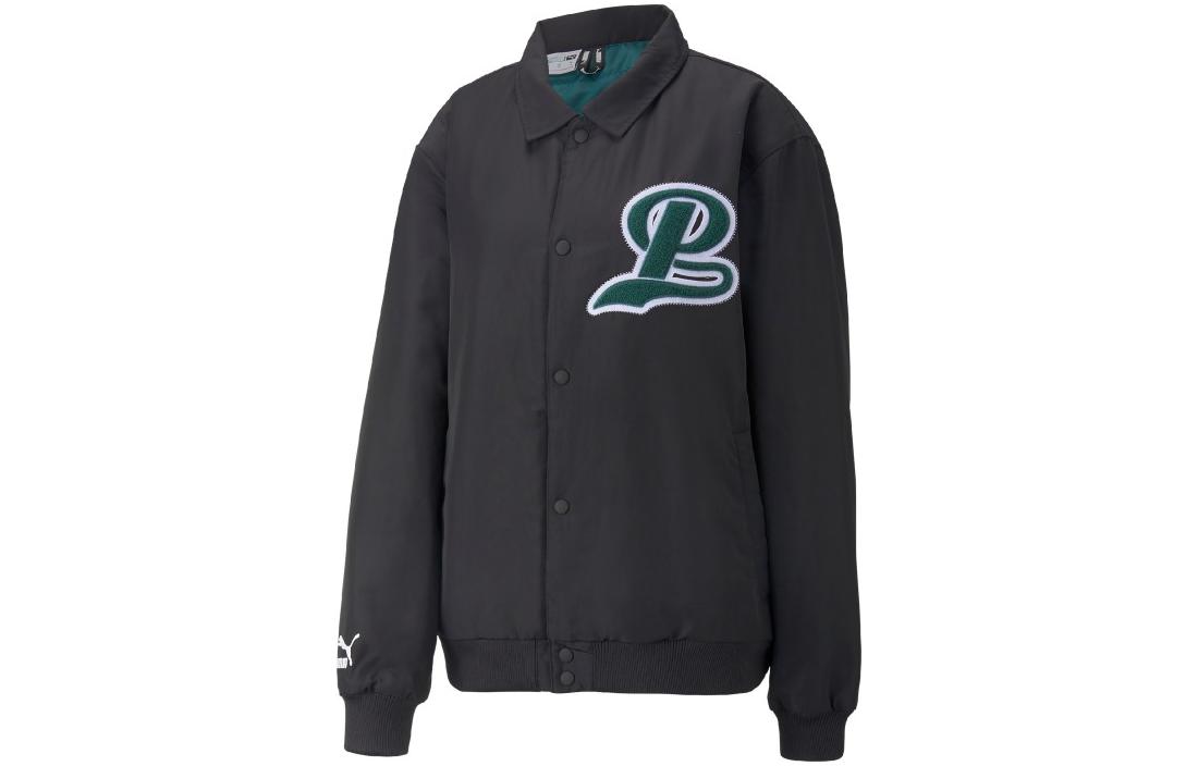 Puma Black Logo Long Sleeve Single-Breasted Jacket 539272-01