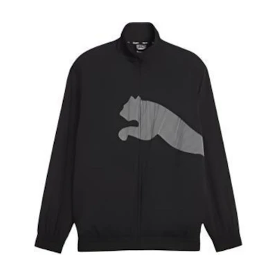 Puma Black Logo Print High-Neck Zip-Up Jacket 525563-01
