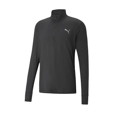 Puma Black Logo Print High Neck Zip-Up Long Sleeve Sweatshirt 524508-01