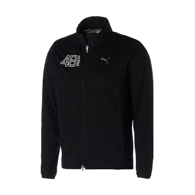 Puma Black Logo Print Zipper Hoodie Jacket 539380-01