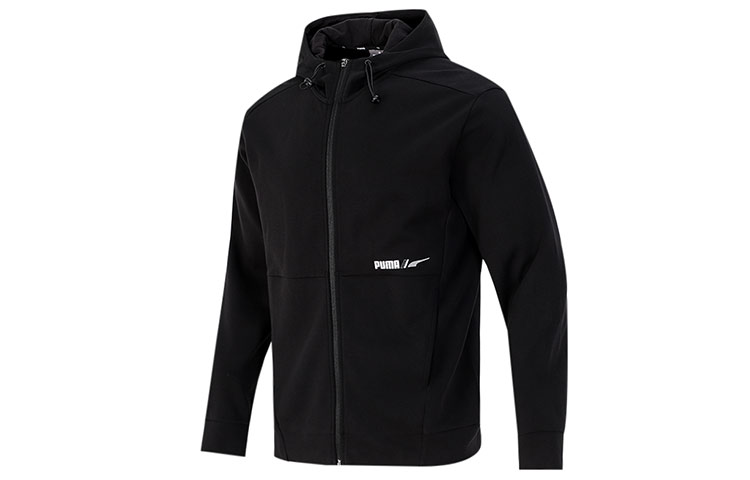 Puma Black Logo Printed Breathable Training Jacket - Spring & Autumn 846533-01
