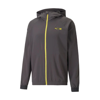 Puma Black Logo Printed Hooded Zip Jacket 523231-01