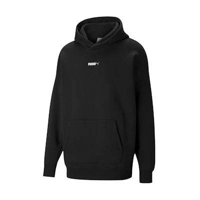 Puma Black Logo Pullover Hoodie Unisex Long Sleeve 534364-01