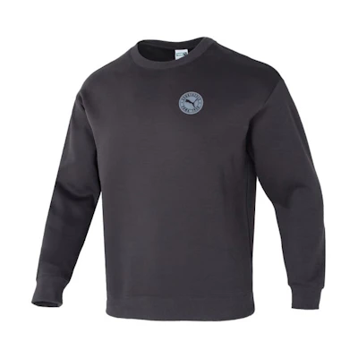 Puma Black Logo Pullover Long-Sleeve Sweatshirt Unisex for Running & Training 627878-75