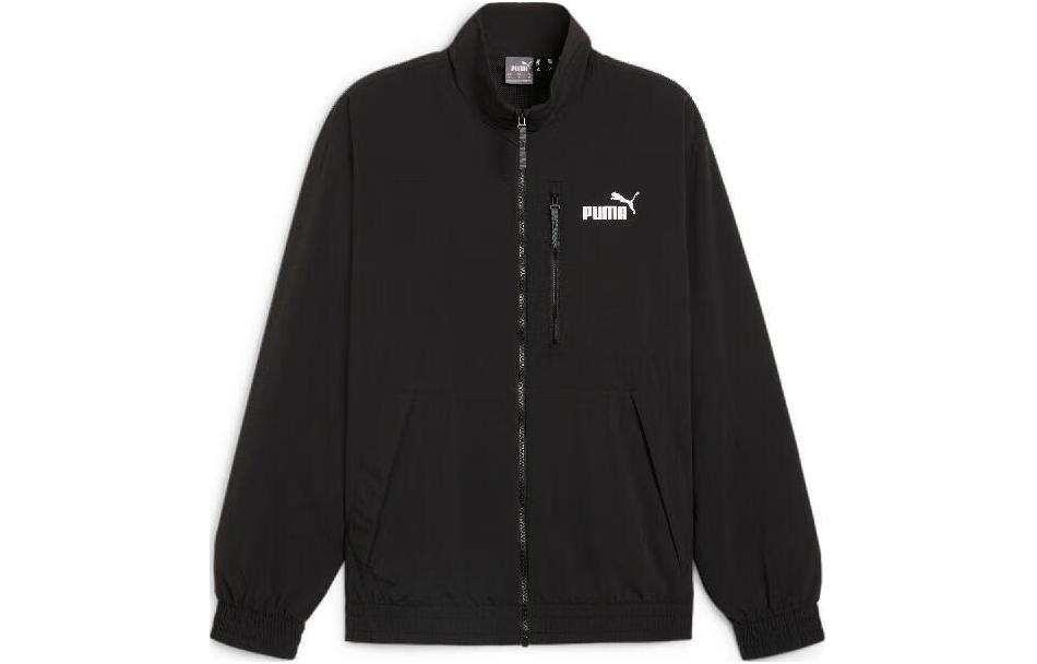 Puma Black Logo Zip-Up Stand Collar Jacket 627117-01