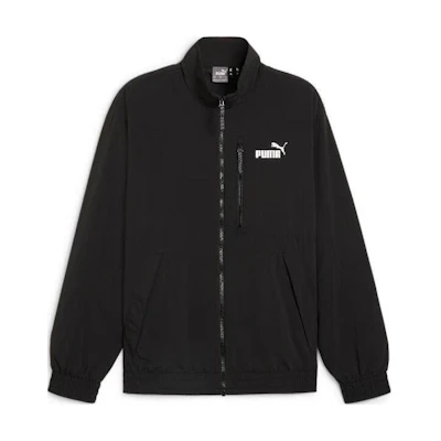 Puma Black Logo Zip-Up Stand Collar Jacket 627117-01