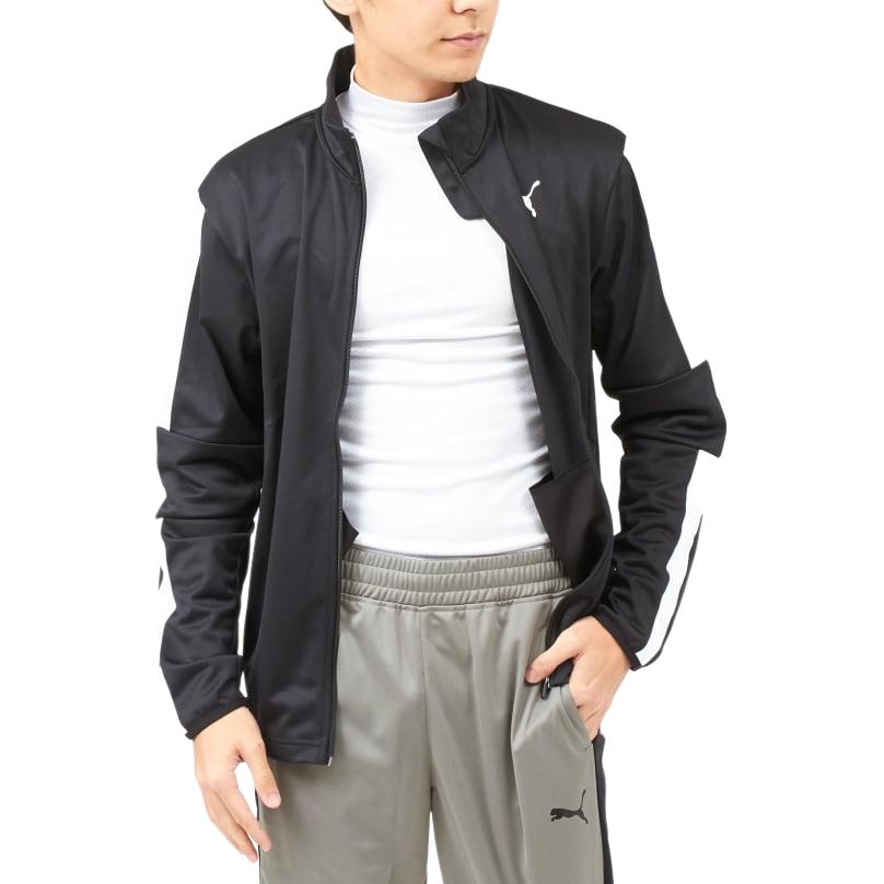 Puma Black Long-Sleeve Zip-Up Collar Jacket 519973-01