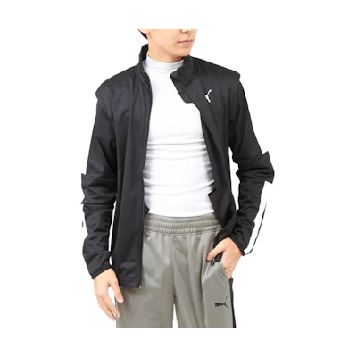 Puma Black Long-Sleeve Zip-Up Collar Jacket 519973-01