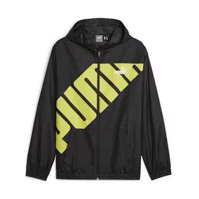 Puma Black Long-Sleeve Zip Hoodie Jacket with Logo Print 626023-01