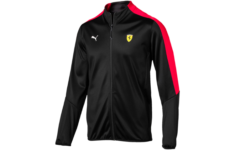 Puma Black Loose Fit Long-Sleeve Jacket with Logo Pattern 576701-02