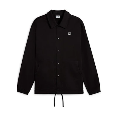 Puma Black Outdoor Casual Plain Collar Button-Up Shirt Jacket 626061-01