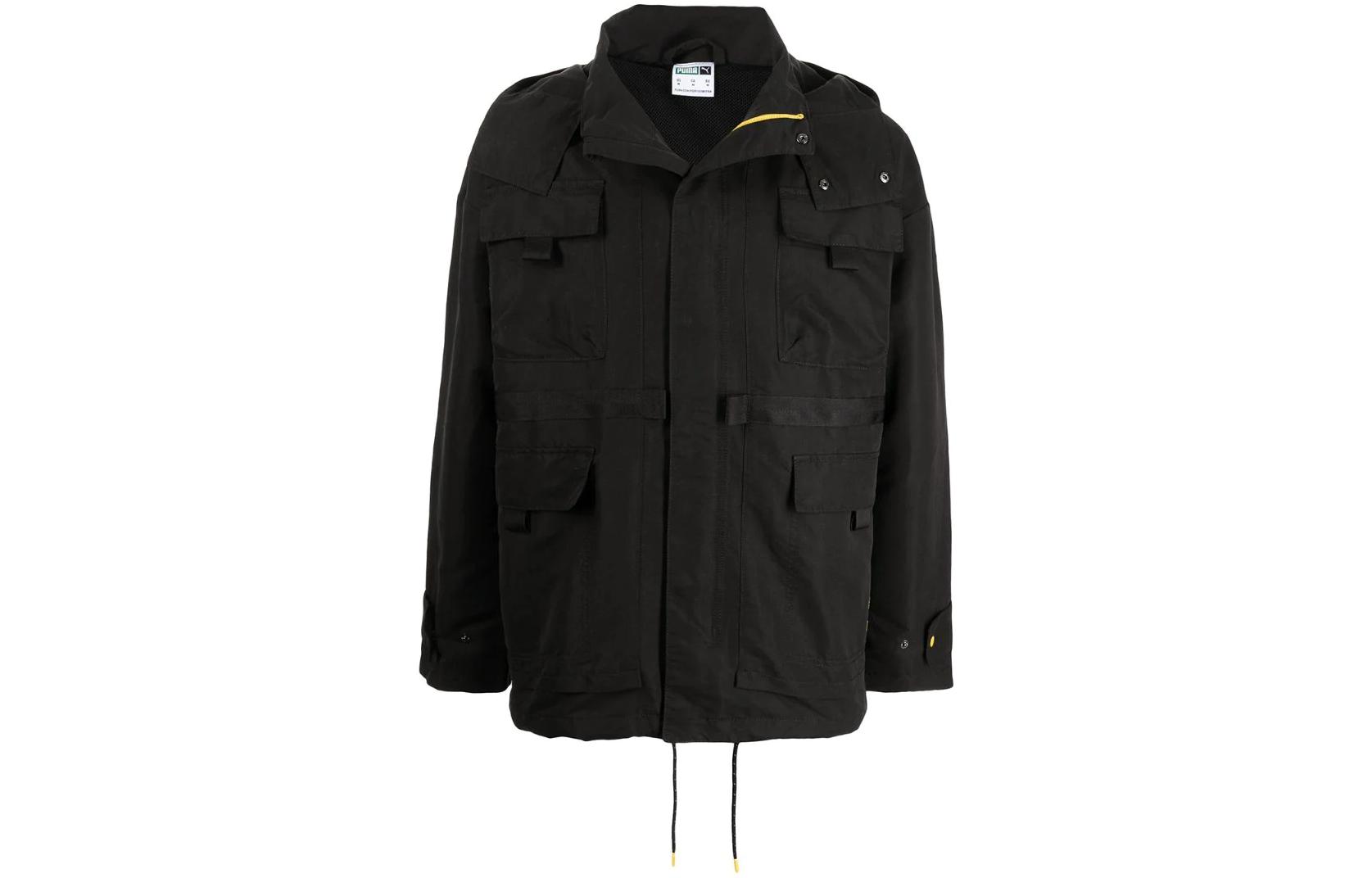 Puma Black Outdoor Utility Jacket with Chest Pocket and Multi-Pocket Design 598583-01