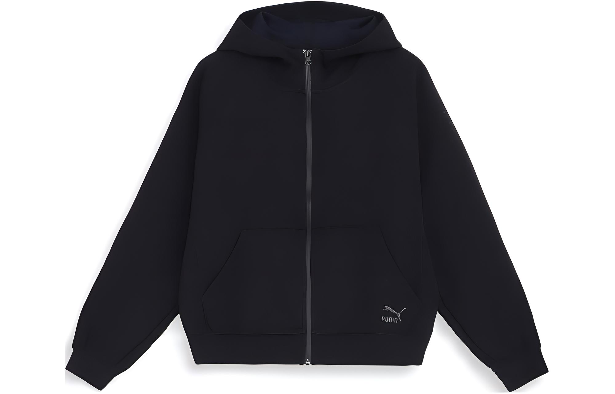 Puma Black Printed Hoodie Jacket Unisex Casual Sportswear 622720-01