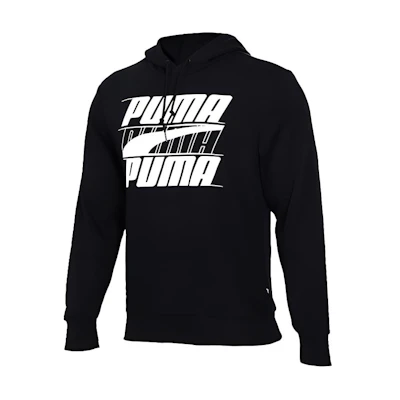 Puma Black Pullover Hoodie with Letter Logo Print 844141-01