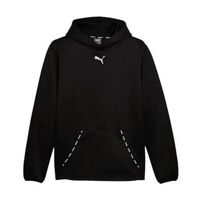 Puma Black Pullover Hoodie with Printed Logo and Casual Design 524771-01