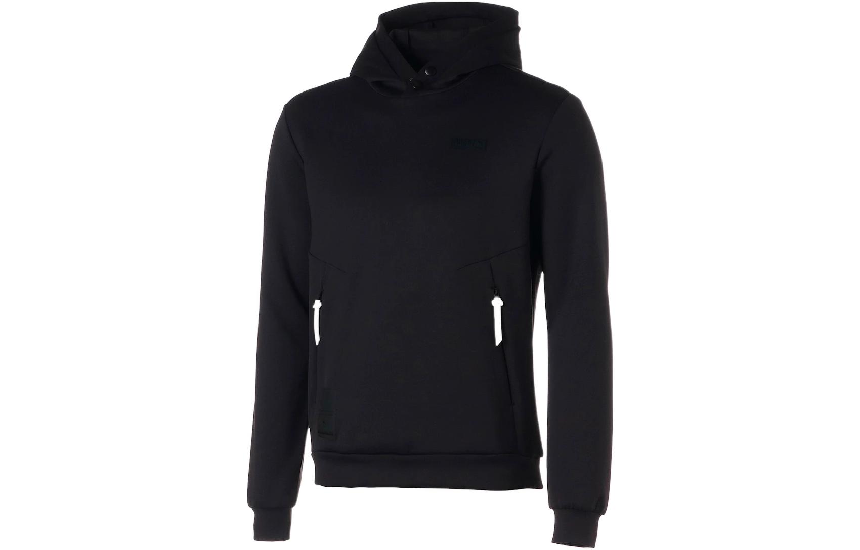 Puma Black Pullover Hoodie with Solid Logo Design 539388-01
