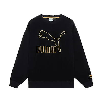 Puma Black Pullover Sweatshirt with Chest Logo Print 539834-01