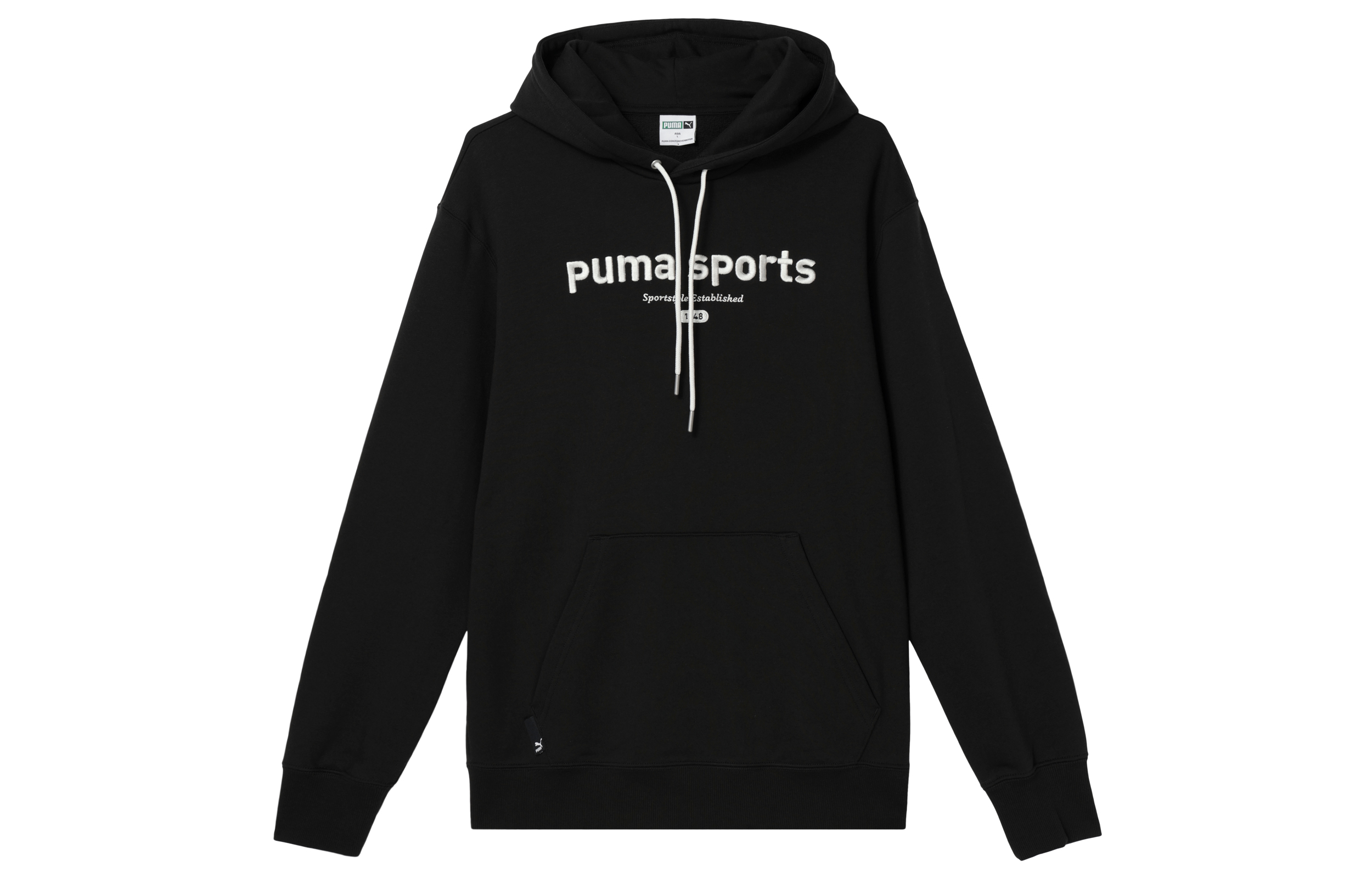 Puma Black Pullover Sweatshirt with Letter Academy Print 623442-01