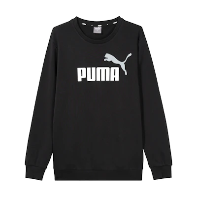 Puma Black Retro Crewneck Sweatshirt with Letter Logo 589007-61