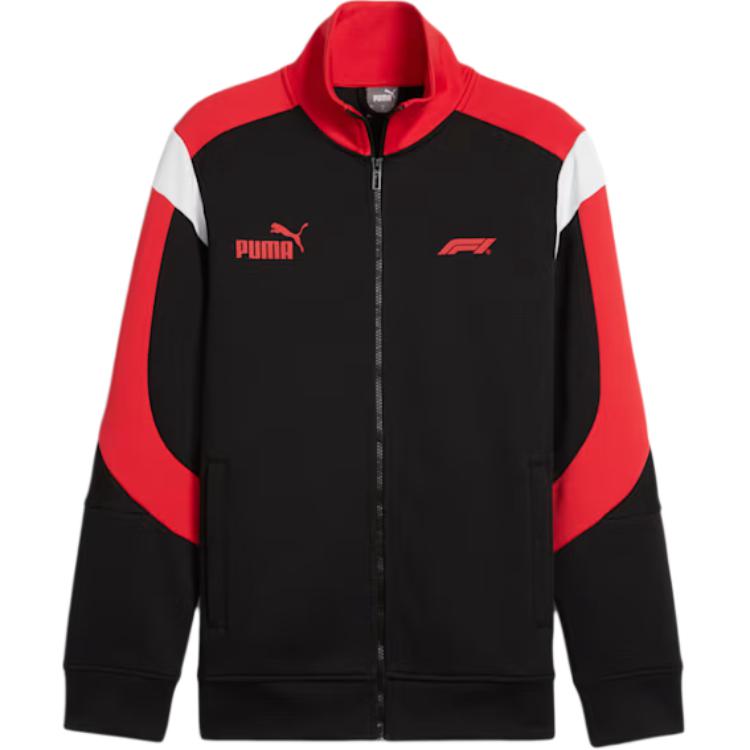 Puma Black Retro Racing Outdoor Zip Jacket with Stand Collar 625662-01
