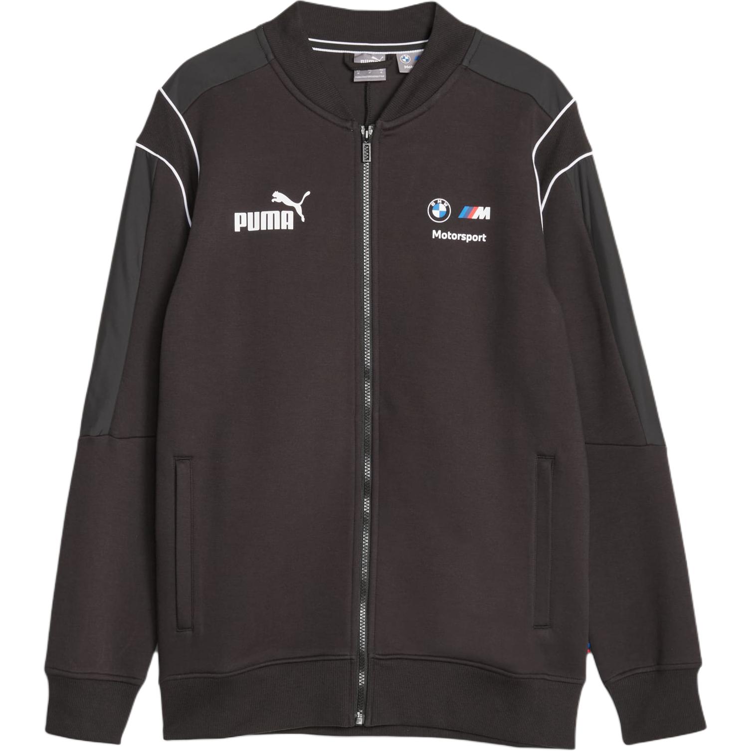 Puma Black Retro Racing Style Zip Jacket with Letter Print 621213-01