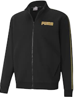Puma Black Retro Track Jacket with Metallic Logo and Striped Design 587666-01 Puma Black Retro Track Jacket with Metallic Logo and Striped Design 587666-01