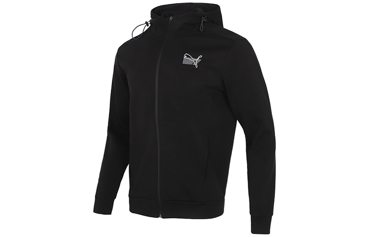 Puma Black Running Training Logo Hoodie Jacket 588826-01