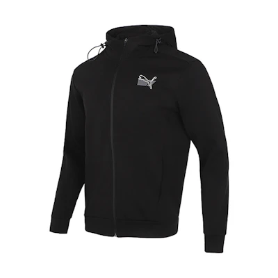 Puma Black Running Training Logo Hoodie Jacket 588826-01