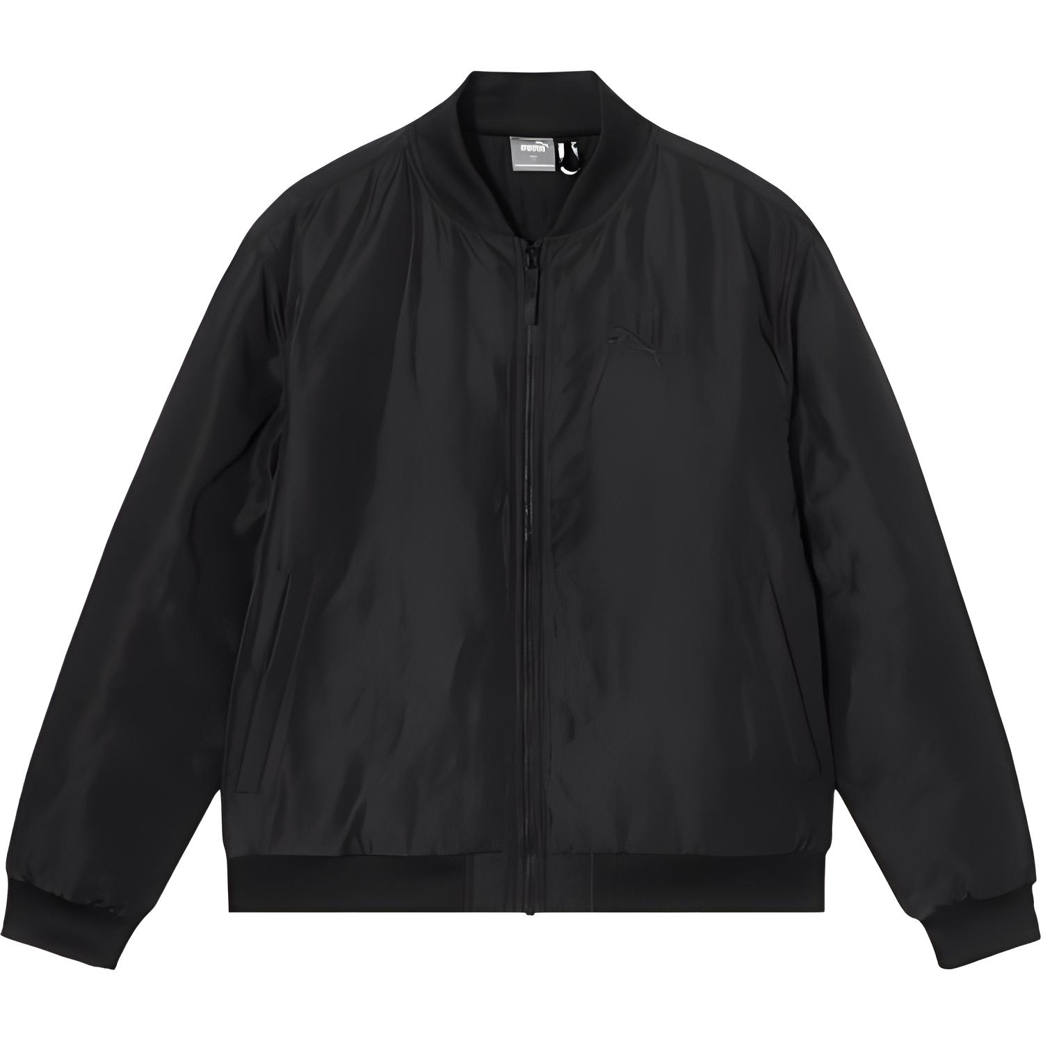 Puma Black Slim Fit Bomber Jacket with Baseball Collar 685352-01