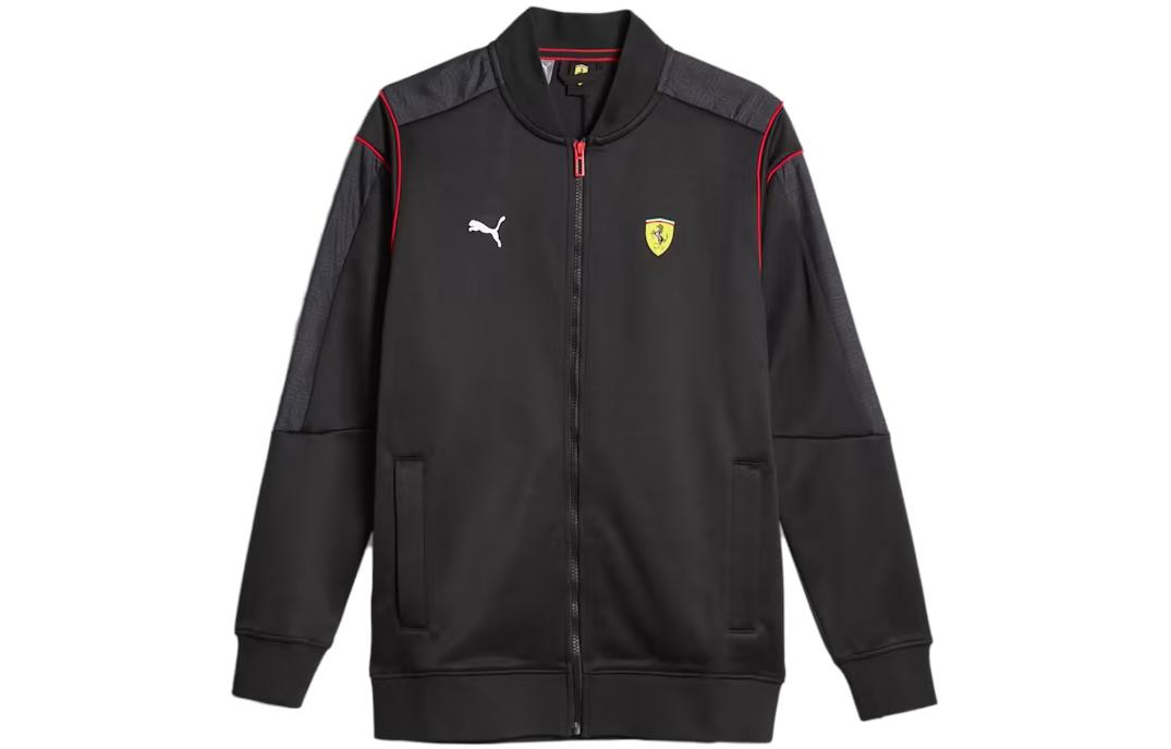 Puma Black Slim Fit Long Sleeve Baseball Jacket 620936-01