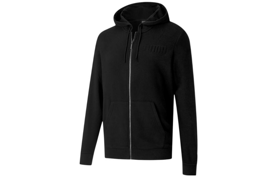 Puma Black Solid Color Casual Hooded Jacket 585216-01