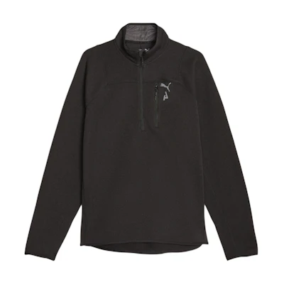 Puma Black Solid Color Fleece Stand Collar Sweatshirt 524132-01