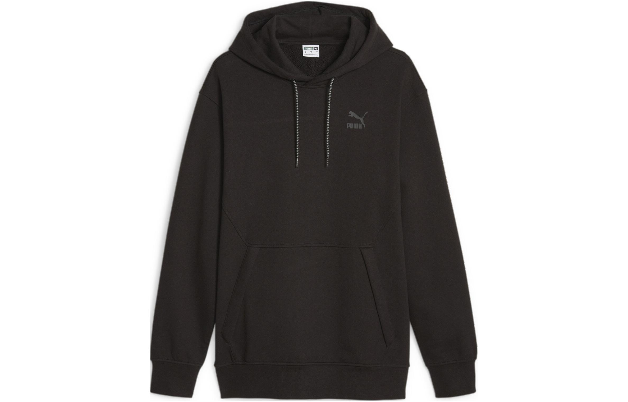 Puma Black Solid Color Hoodie with Large Pockets 621366-01
